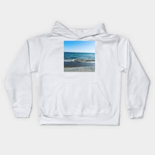 Blue Ocean Waves Kids Hoodie